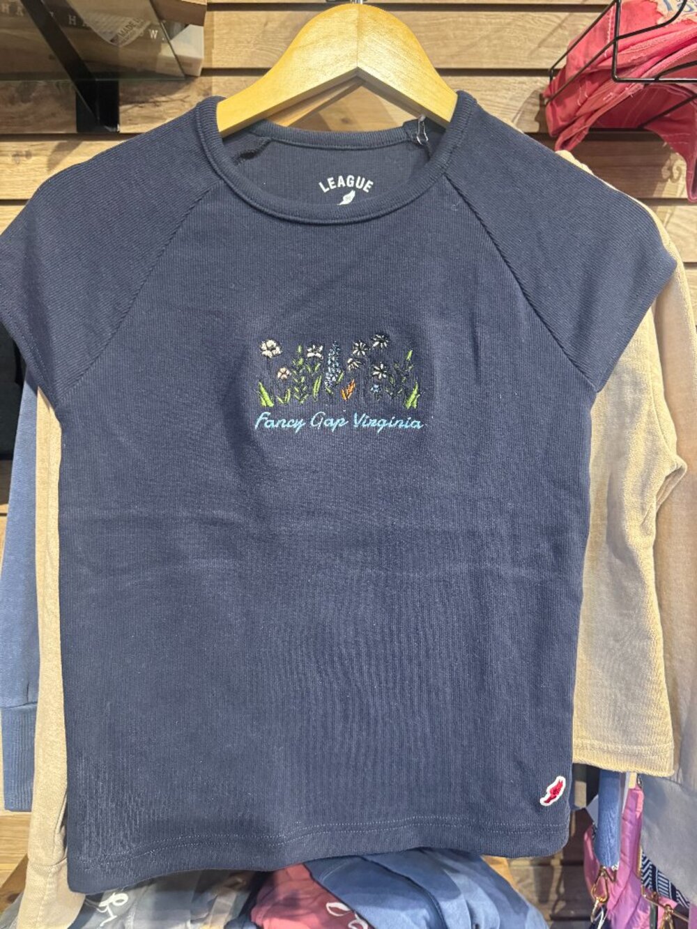 Embroidered Fancy Gap Virginia ripped top
